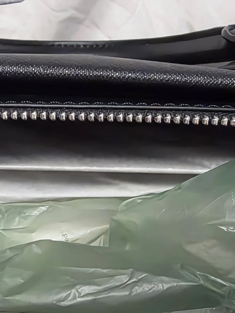 Michael Kors Black Leather Briefcase with Silver Hardware